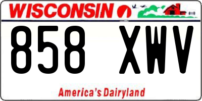 WI license plate 858XWV