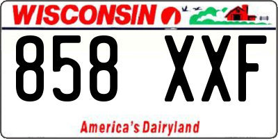 WI license plate 858XXF