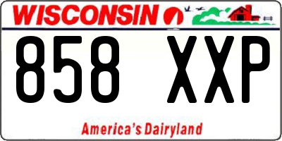 WI license plate 858XXP