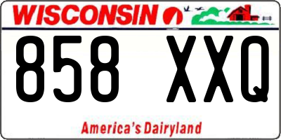 WI license plate 858XXQ