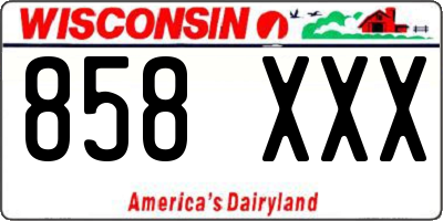 WI license plate 858XXX