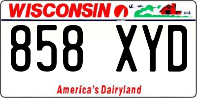 WI license plate 858XYD