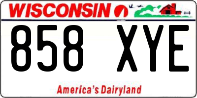 WI license plate 858XYE