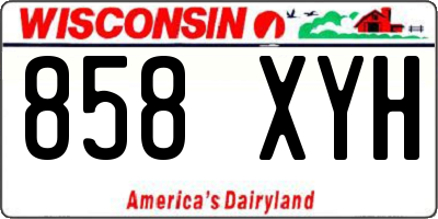 WI license plate 858XYH