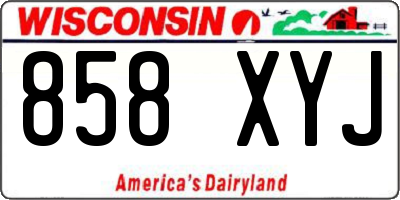 WI license plate 858XYJ