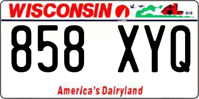 WI license plate 858XYQ