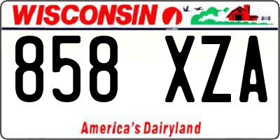 WI license plate 858XZA