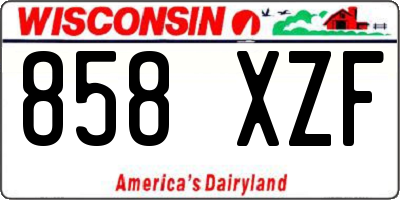 WI license plate 858XZF