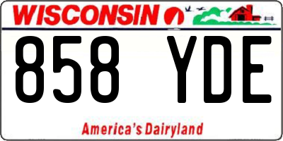 WI license plate 858YDE