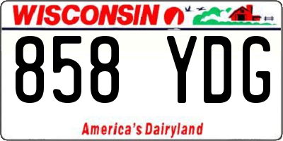 WI license plate 858YDG