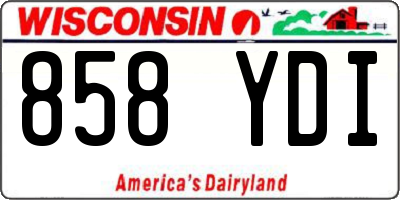 WI license plate 858YDI