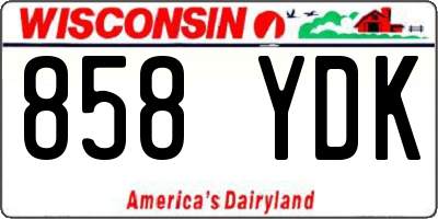 WI license plate 858YDK
