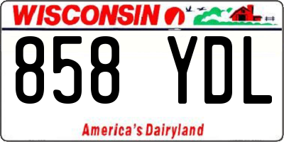 WI license plate 858YDL