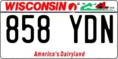 WI license plate 858YDN