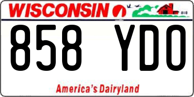 WI license plate 858YDO