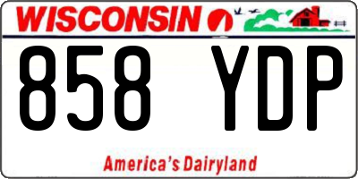 WI license plate 858YDP