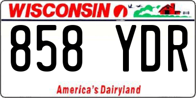 WI license plate 858YDR