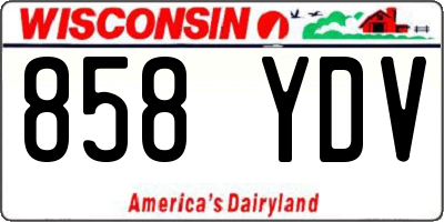 WI license plate 858YDV
