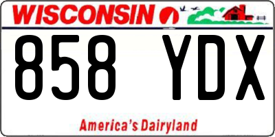 WI license plate 858YDX