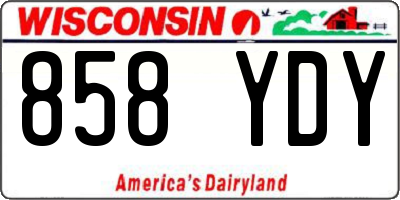 WI license plate 858YDY