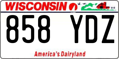 WI license plate 858YDZ