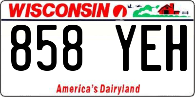 WI license plate 858YEH