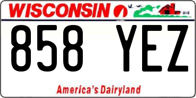 WI license plate 858YEZ