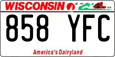 WI license plate 858YFC
