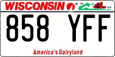 WI license plate 858YFF