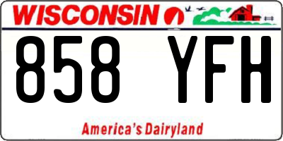WI license plate 858YFH