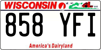 WI license plate 858YFI