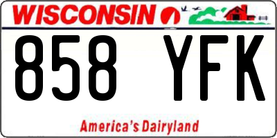 WI license plate 858YFK