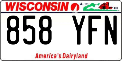 WI license plate 858YFN