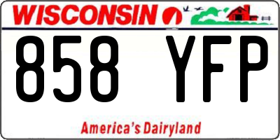 WI license plate 858YFP
