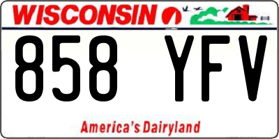 WI license plate 858YFV