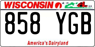 WI license plate 858YGB