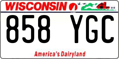 WI license plate 858YGC