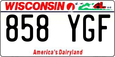 WI license plate 858YGF