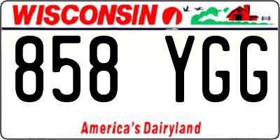 WI license plate 858YGG