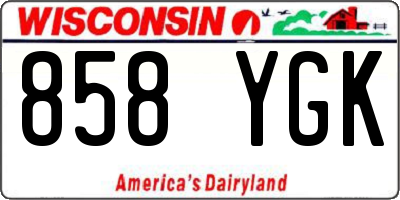 WI license plate 858YGK