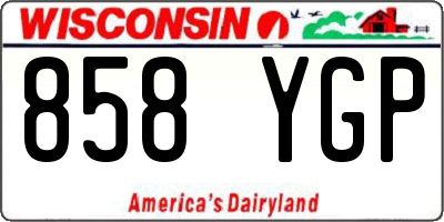 WI license plate 858YGP
