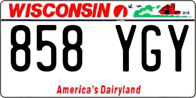WI license plate 858YGY