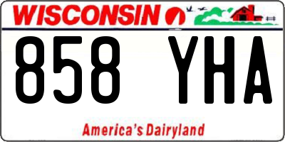 WI license plate 858YHA