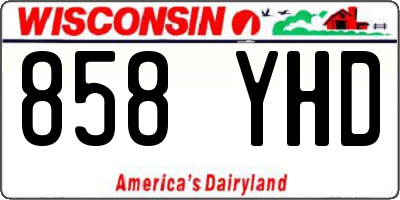 WI license plate 858YHD