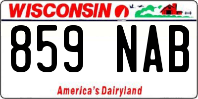 WI license plate 859NAB