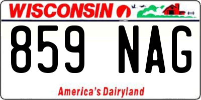 WI license plate 859NAG