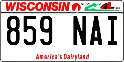WI license plate 859NAI
