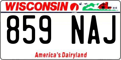 WI license plate 859NAJ