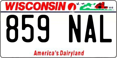 WI license plate 859NAL