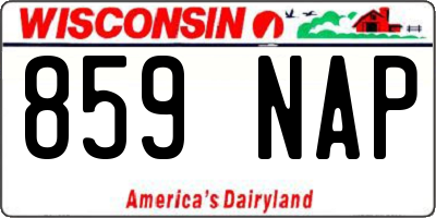 WI license plate 859NAP